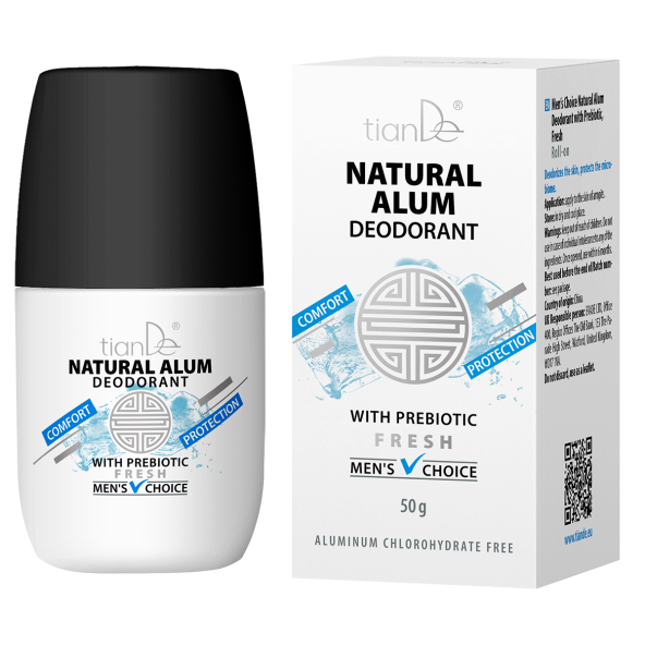 Kamencový deodorant s prebiotiky Men's Choice, svěžest